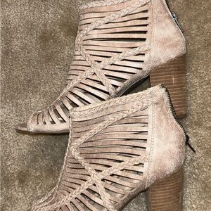 Not Rated Braided Tan Ankle Booties